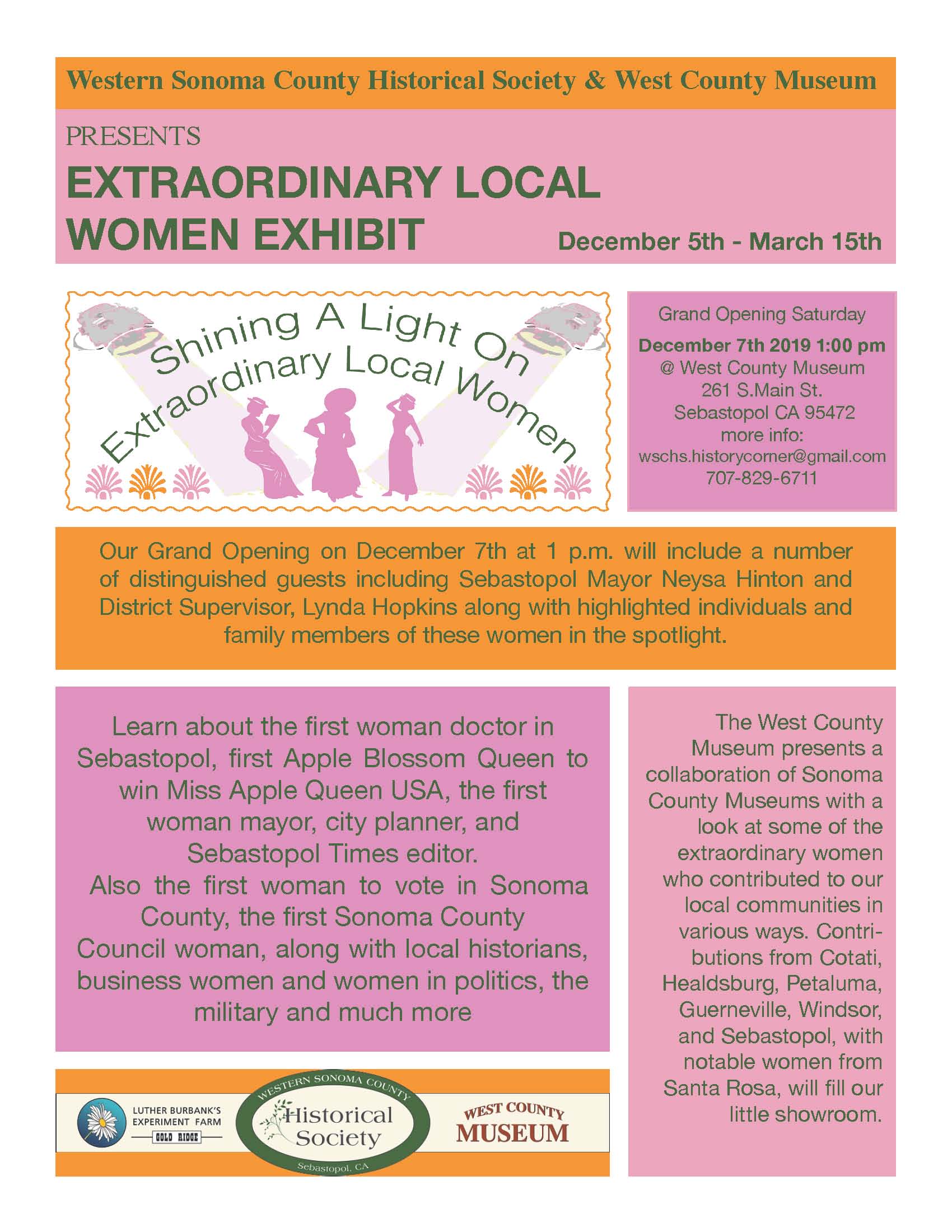 Extraordinary Local Women Exhibit