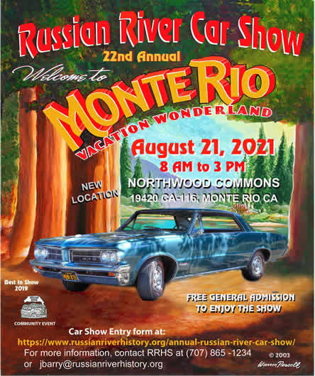 2021 Russian River Car Show Flyer