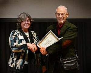 Roberto Esteves - Archive Recognition Award with Margie Purser, Chair, Sonoma County Historical Records Commission